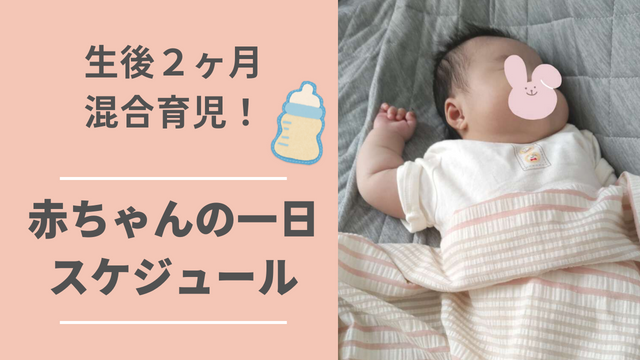 生後2ヶ月の赤ちゃん 混合育児のリアル一日スケジュールを紹介 みいここblog